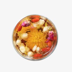 丹参茶饮品设计产品实物玫瑰养生花茶高清图片
