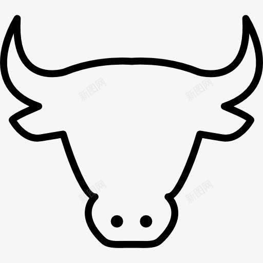 奶牛头部轮廓图标png_新图网 https://ixintu.com 动物 动物的轮廓 牛 牛的头 牛的轮廓
