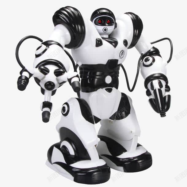 炫酷智能机器人png免抠素材_新图网 https://ixintu.com 产品实物 免费png 免费png图片 机器人 玩具 黑白