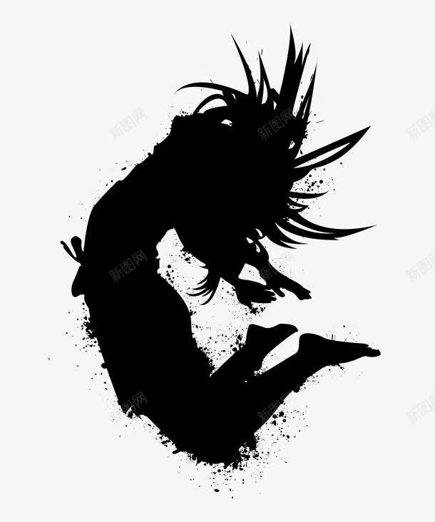 创意泼墨女性跳跃舞者png免抠素材_新图网 https://ixintu.com 女性 泼墨中国分 现代舞 舞蹈 街舞 跳跃 释放压力