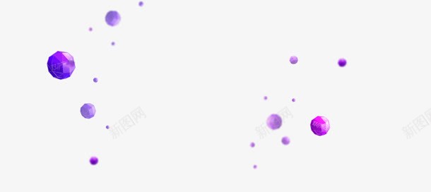 飘舞紫色圆球png免抠素材_新图网 https://ixintu.com 圆球 紫色 飘舞