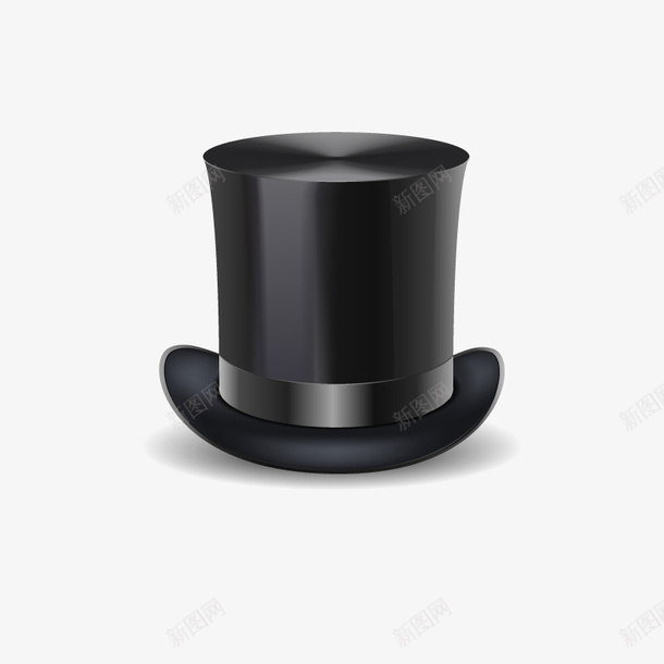 高帽子png免抠素材_新图网 https://ixintu.com 男性帽子 礼帽 绅士 黑色