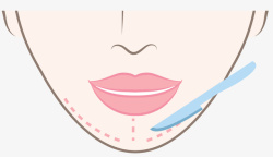 尖下巴尖下巴手术整形图标高清图片