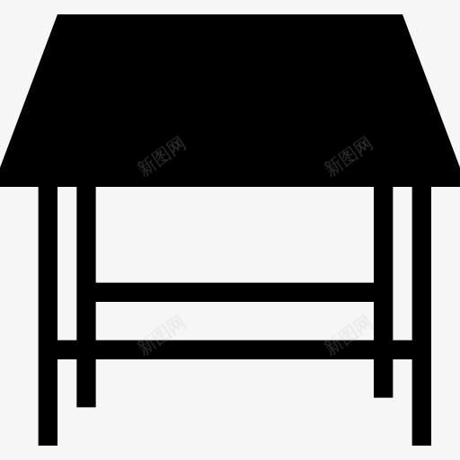 工作室表剪影透视图标png_新图网 https://ixintu.com 剪影 家具 工具 工具和用具 房子的东西 桌子 黑色