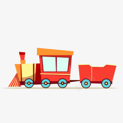 扁平化火车卡通玩具小火车矢量图高清图片