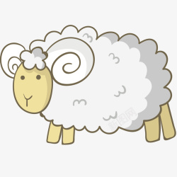 家畜羊绵羊妈妈插画矢量图高清图片