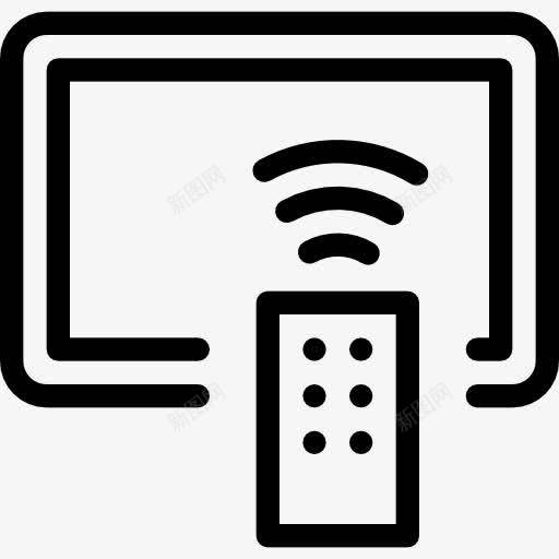 远程控制和屏幕图标png_新图网 https://ixintu.com 技术 指挥室图标 控制器 无线 电视屏幕 监控 矩形