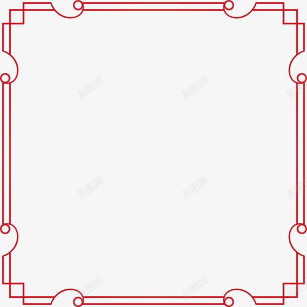 线条边框png免抠素材_新图网 https://ixintu.com 中式花框 复古花框 婚礼花框 线条 结婚花框 花框