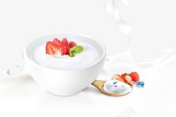 草莓果果粒杯子中的草莓奶昔高清图片