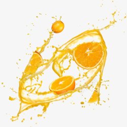 橙子汽水飞溅的橙子汽水效果高清图片