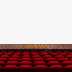 红色观众席舞台剧场高清图片