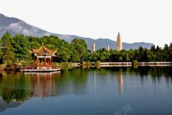 石柱凉亭风景图片美丽景色高清图片
