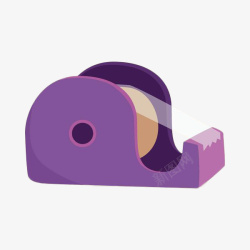 紫色手绘胶带切割器素材