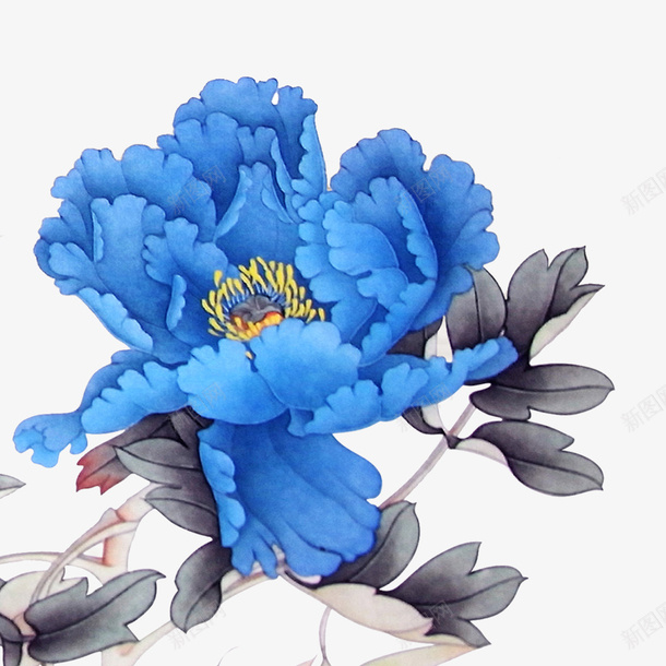 牡丹png免抠素材_新图网 https://ixintu.com 中国国花牡丹花 牡丹 盛放的牡丹花 花朵 蓝色 蓝色牡丹花免扣素材 蓝色花朵PNG素材 贵气牡丹花