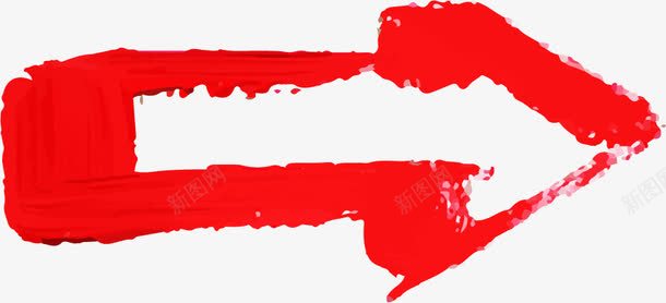 红色手绘箭头痕迹png免抠素材_新图网 https://ixintu.com 油漆 油画 笔触 红色手绘箭头痕迹