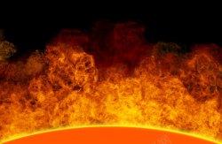 太阳活动太阳表面火焰背景高清图片