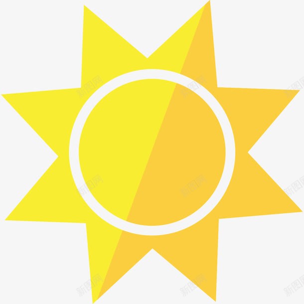 温暖的阳光png免抠素材_新图网 https://ixintu.com 光明 几何形 太阳 菱角