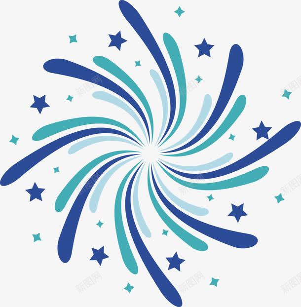 蓝绿色旋涡状线条png免抠素材_新图网 https://ixintu.com 旋涡状 漩涡线条 烟花 矢量png 蓝绿线条 蓝绿色