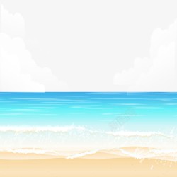 海浪汹涌海边沙滩高清图片