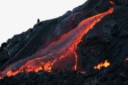 火山岩石岩浆高清图片