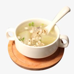 皂角米冬瓜薏米排骨汤素材