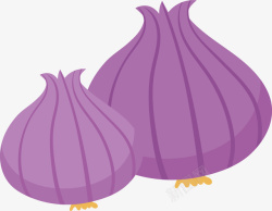 新鲜甜玉米卡通插画卡通紫色洋葱插画高清图片