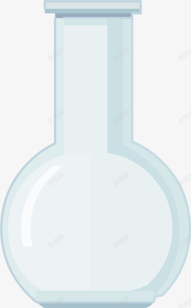 化学圆底烧瓶矢量图ai免抠素材_新图网 https://ixintu.com 化学用品 圆形外表 实验仪器 玻璃 透明 矢量图