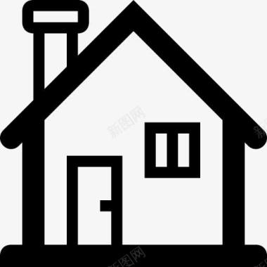 建筑家庭回家房子住宅建筑与室内图标图标