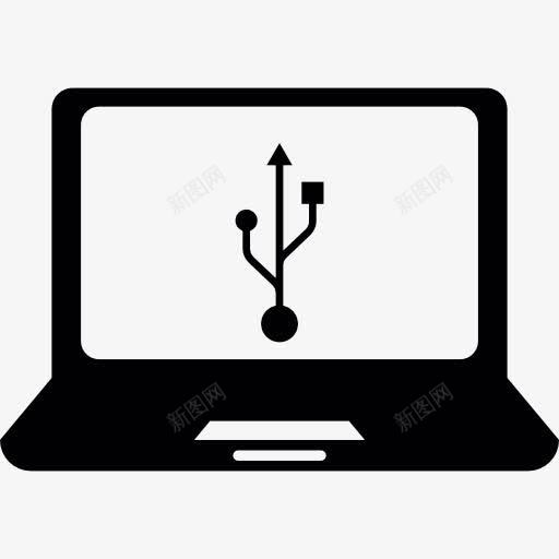 笔记本电脑图标png_新图网 https://ixintu.com USB连接 监控屏幕 计算机技术