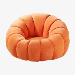 橙色沙发布南瓜懒人沙发高清图片