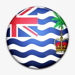 国旗的英国印度海洋领土worl图标图标
