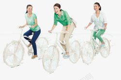 健康的人骑着牛奶自行车的人高清图片