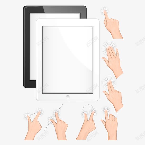 电子产品png免抠素材_新图网 https://ixintu.com iPad框 ipad 平板电脑 手势 电子产品素材库 触屏 触摸