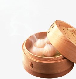 食物蒸笼水晶虾饺素材