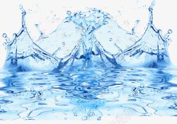 蓝色水滴水波纹高清图片