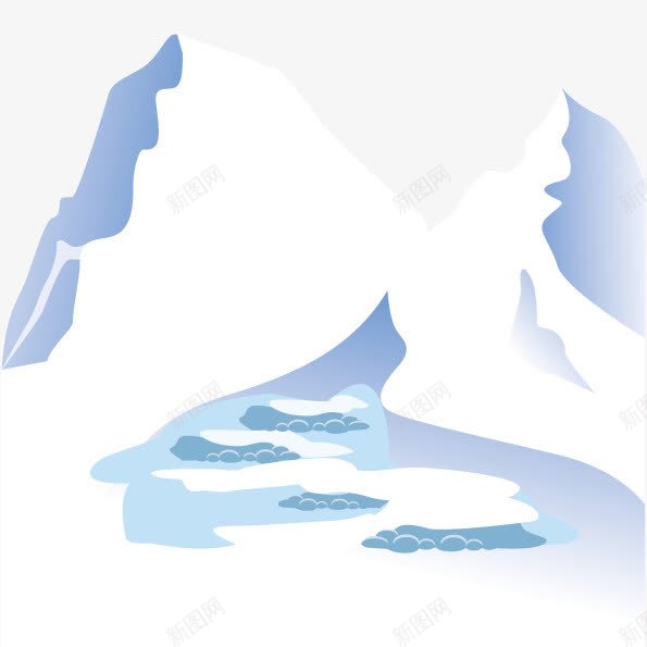 冰川冰山png免抠素材_新图网 https://ixintu.com 冰面 寒冷 极地 模型 白色