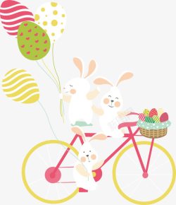 骑自行车的兔子素材