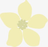黄色清新花朵素材