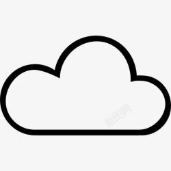 天气界面设计云的轮廓网络符号图标高清图片