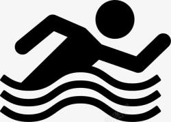 体育运动符号游泳LOGO图标高清图片