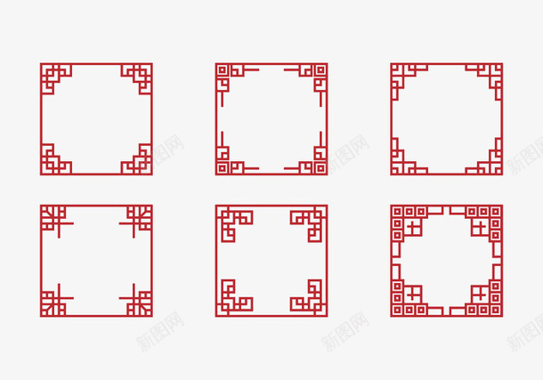 日本平面向量边框png免抠素材_新图网 https://ixintu.com 向量素材 日本平面 红色边框