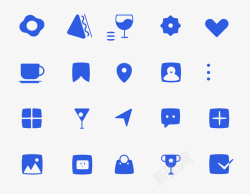 线型icon蓝色线型网页UI图标的icon高清图片