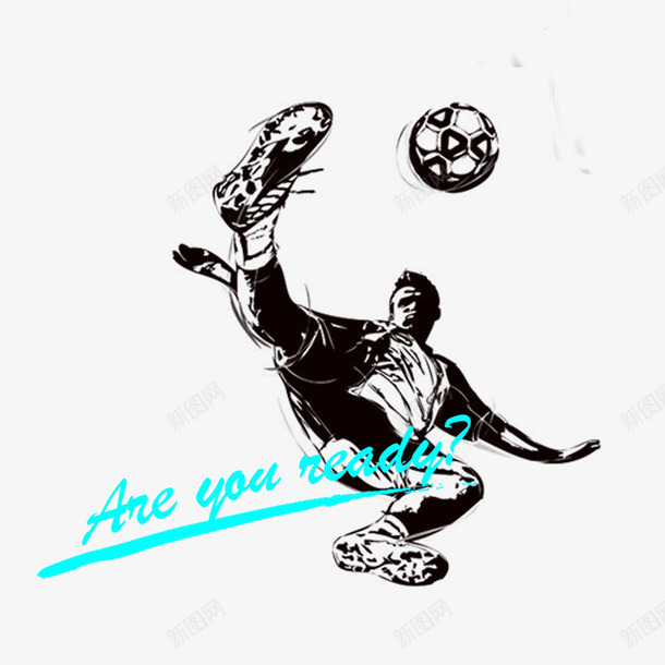 卡通足球员图标psd_新图网 https://ixintu.com 卡通 卡通运动员 手绘 足球 踢球 踢足球 运动员 黑白