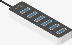 插口一排USB卡通插座高清图片