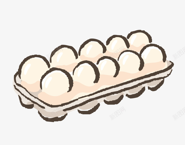 手绘一盒子的鸡蛋png免抠素材_新图网 https://ixintu.com 动漫动画 卡通手绘 蛋类 装饰图 食物 鸡蛋