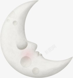 弯月图标月亮剪影月牙剪影睡觉的月牙图标高清图片