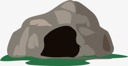 山洞免抠png黑漆漆的石洞高清图片