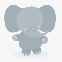 灰色的大象动物素材