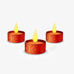 eid2017宰牲节红色蜡烛油灯高清图片