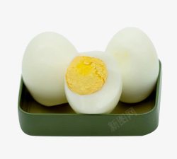两半熟鸡蛋蛋黄乌鸡蛋高清图片